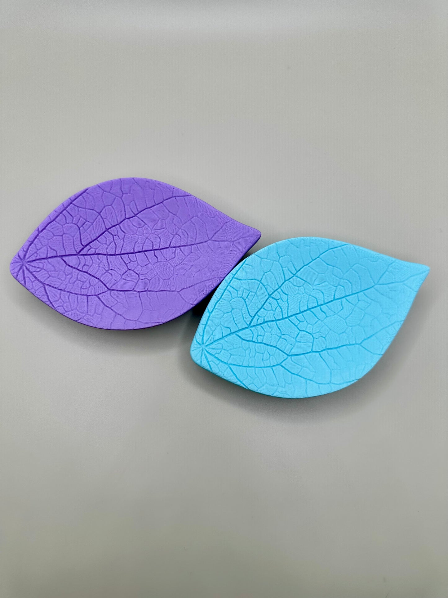 Close-up of textured soap tray in leaf design